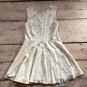 Diane Von Furstenberg Creamy Tan Dress Tea Length